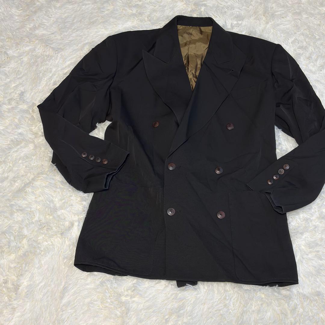 希少 OLDジャンポールゴルチエ　ダブル　ジャケット　48 ダークブラウン光沢