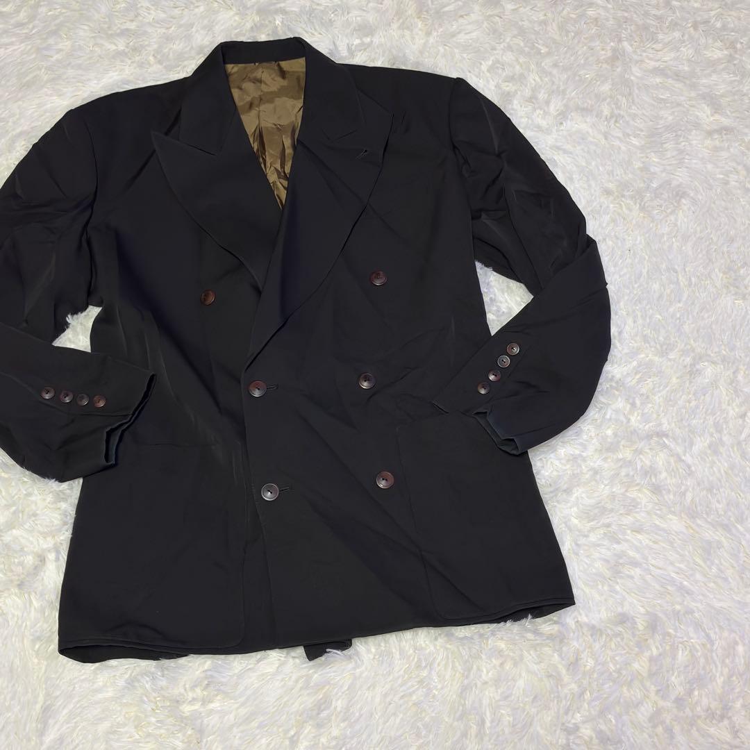 希少 OLDジャンポールゴルチエ　ダブル　ジャケット　48 ダークブラウン光沢