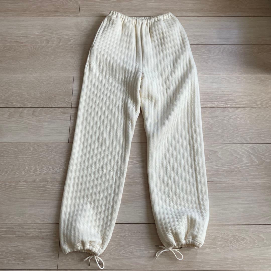 パンツ pheeny Quilt like jersey pants ivory