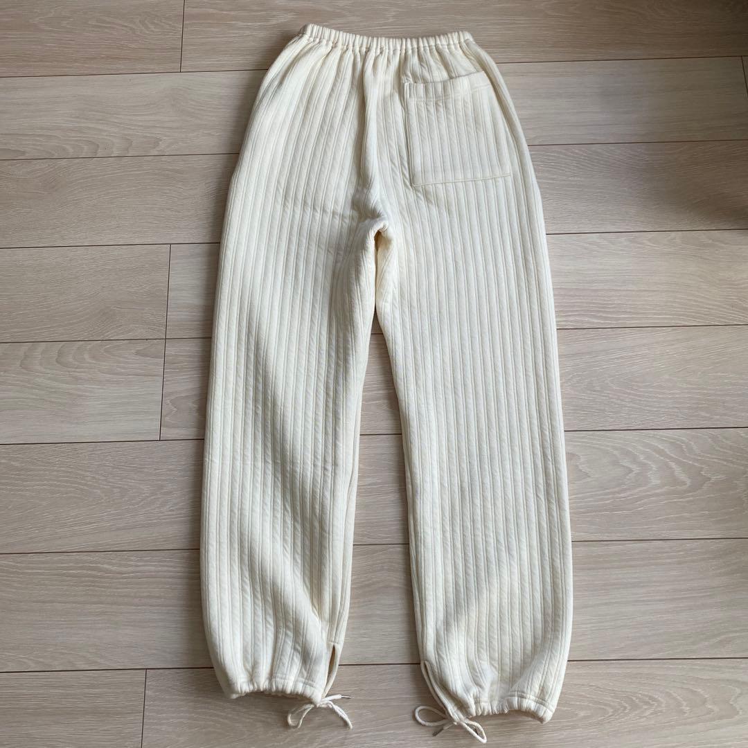 パンツ pheeny Quilt like jersey pants ivory