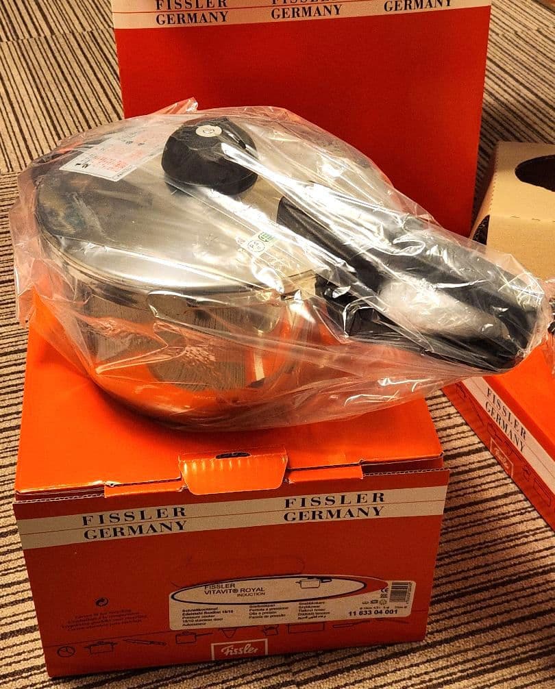 【未使用】Fissler 圧力鍋 ロイヤルシリーズ4.5L スペシャル3点セット