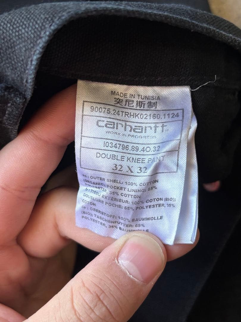 Carhartt ダブルニーパンツ ブラック 32 X 32