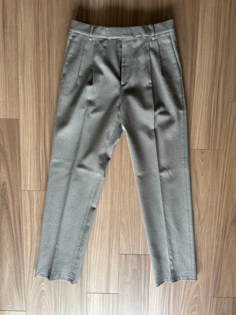 新品同様 ルイ ヴィトン 19AW タック ウール スラックス パンツ