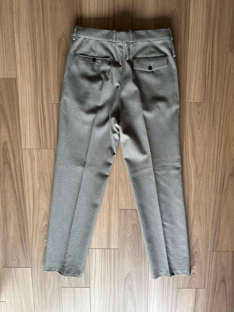 新品同様 ルイ ヴィトン 19AW タック ウール スラックス パンツ