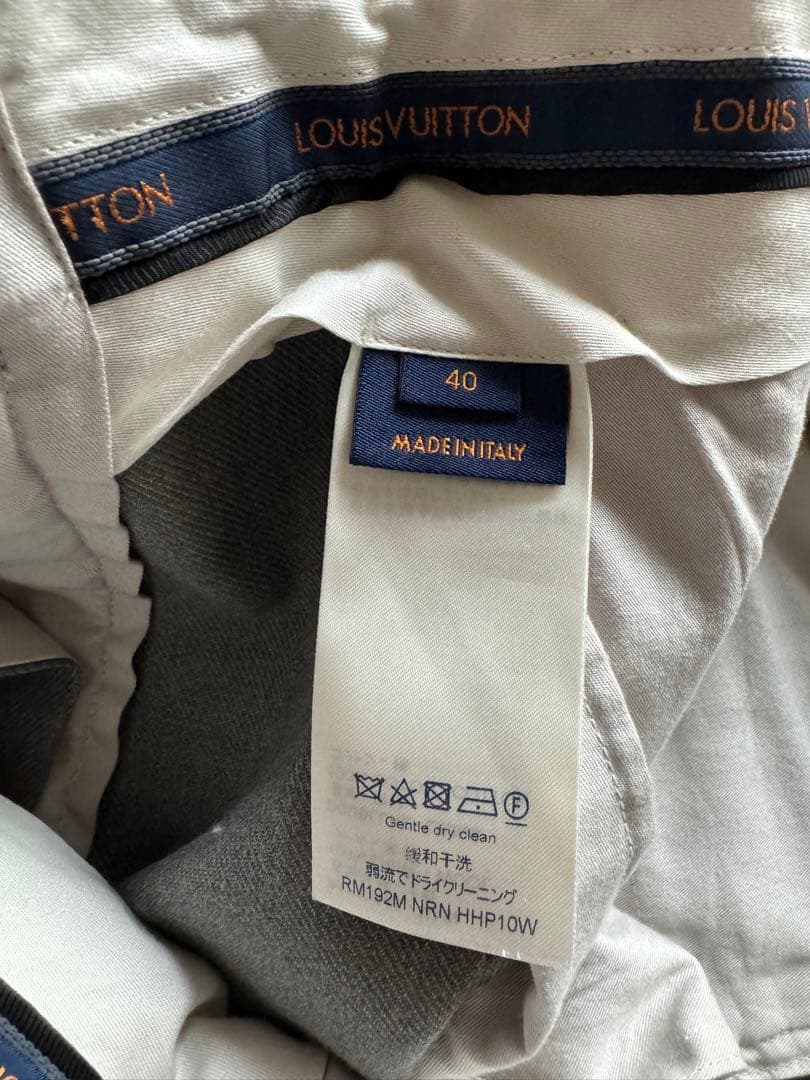 新品同様 ルイ ヴィトン 19AW タック ウール スラックス パンツ