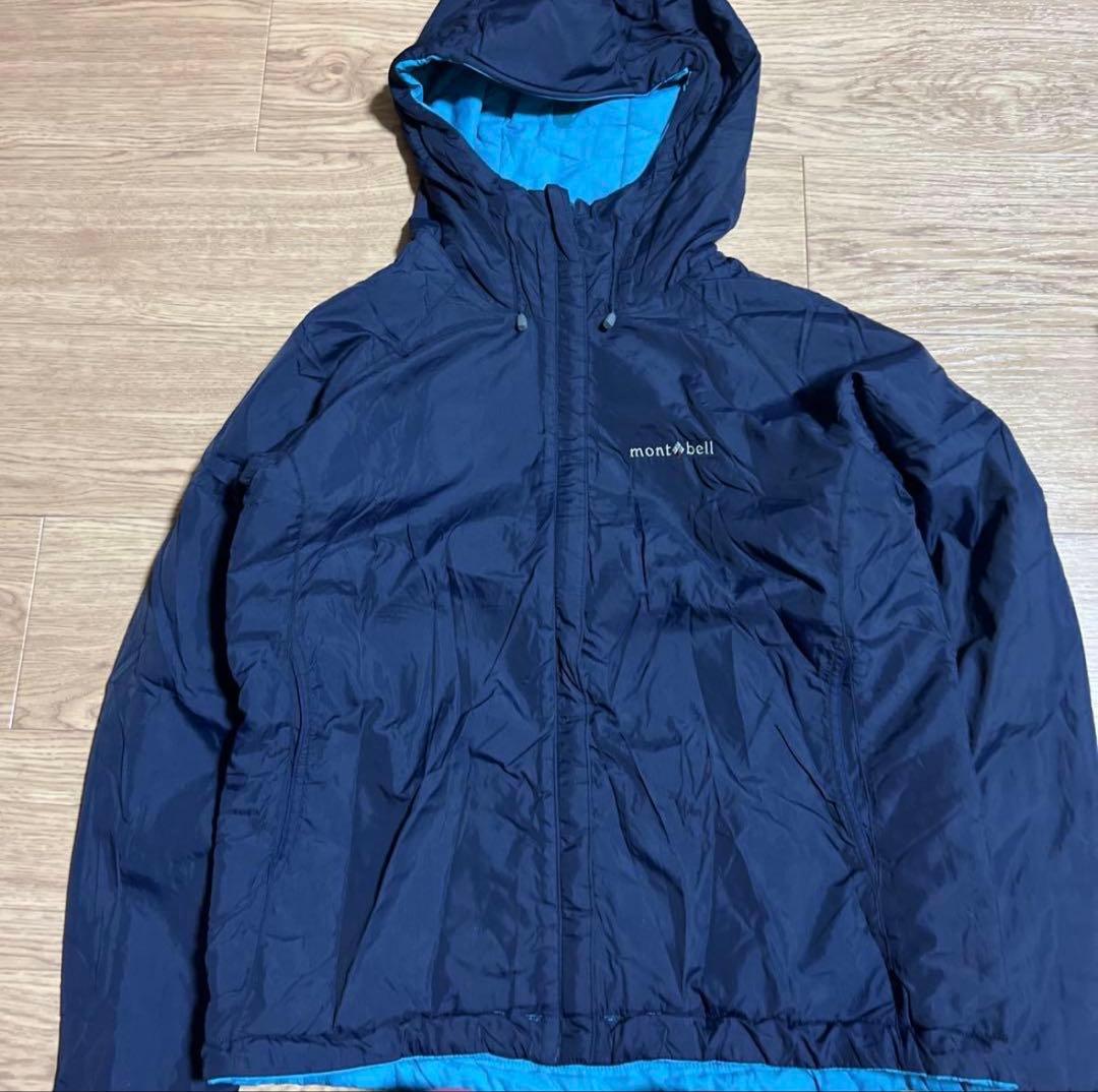 mont-bell リバーシブルダウンパーカー 青