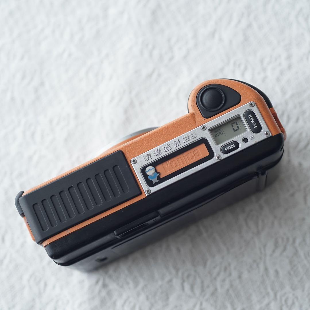 【撮影・OH済み】Konica Wide 28 希少なオレンジ フィルムカメラ