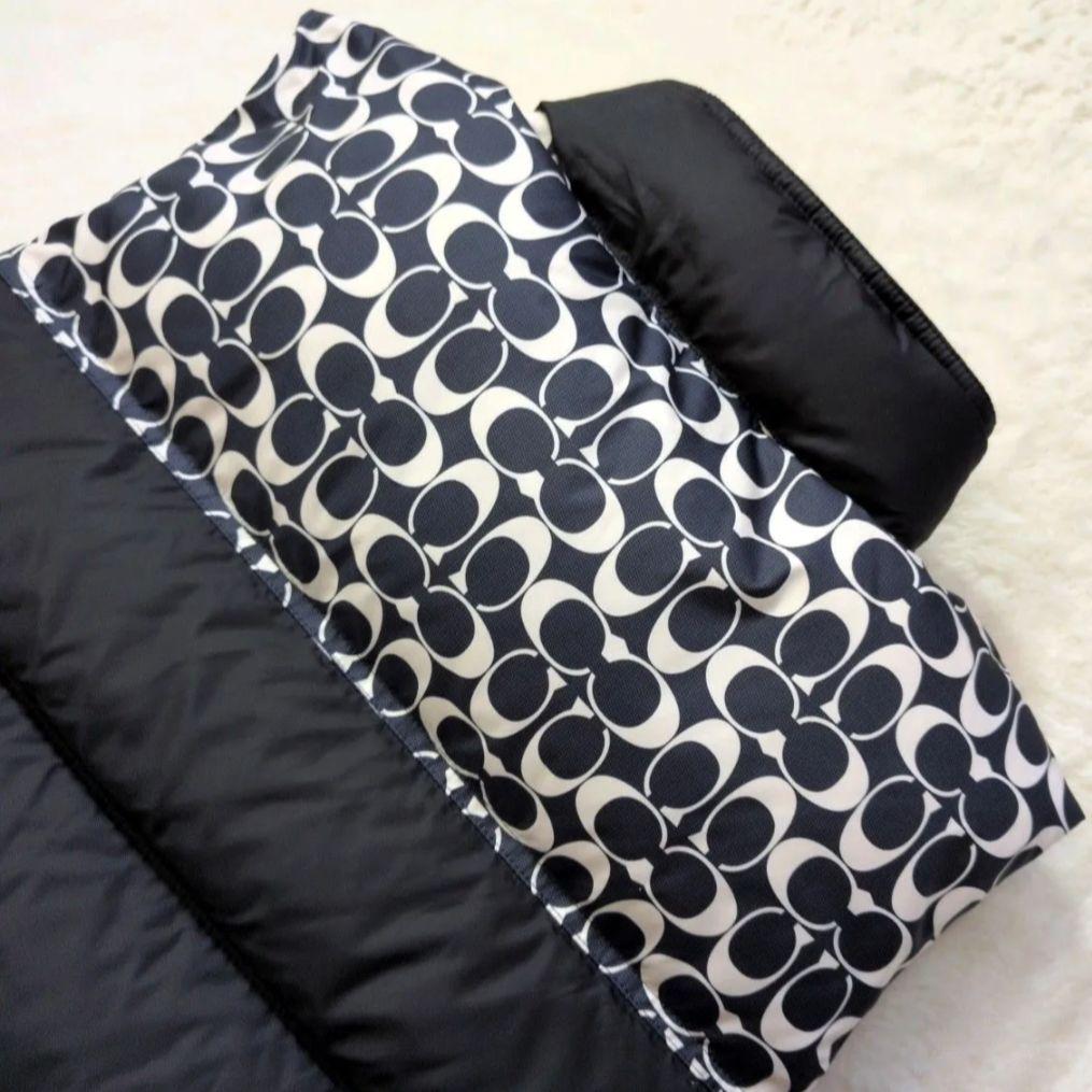 【極美品】COACH コーチ シグネチャー ダウンベスト XL 黒 メンズ