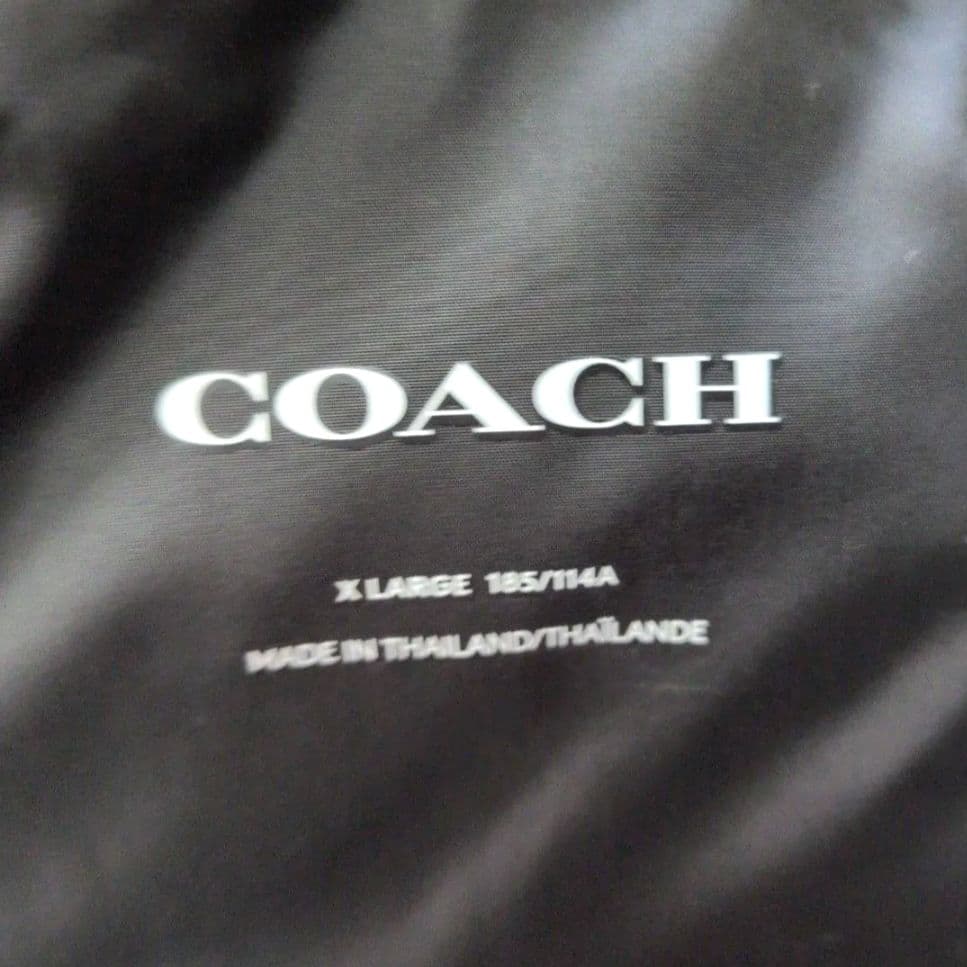 【極美品】COACH コーチ シグネチャー ダウンベスト XL 黒 メンズ