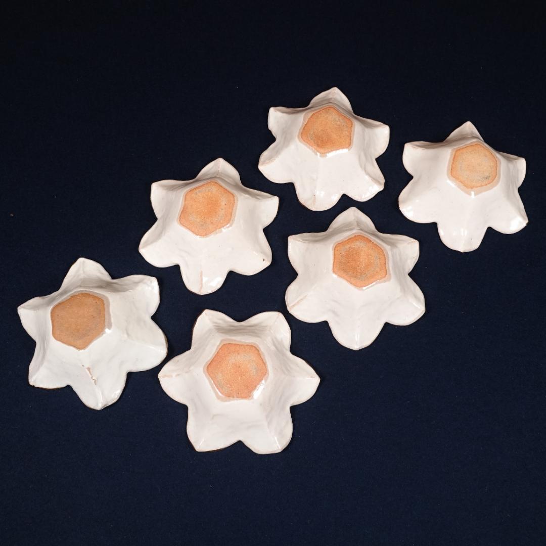 尾形乾山写しの逸品① 百合形向付6客