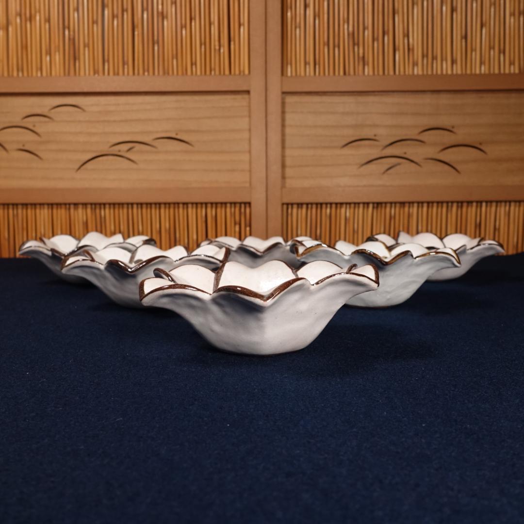 尾形乾山写しの逸品① 百合形向付6客