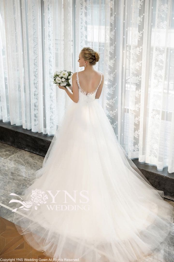 2wayタイプAライン ウェディングドレス オフホワイト