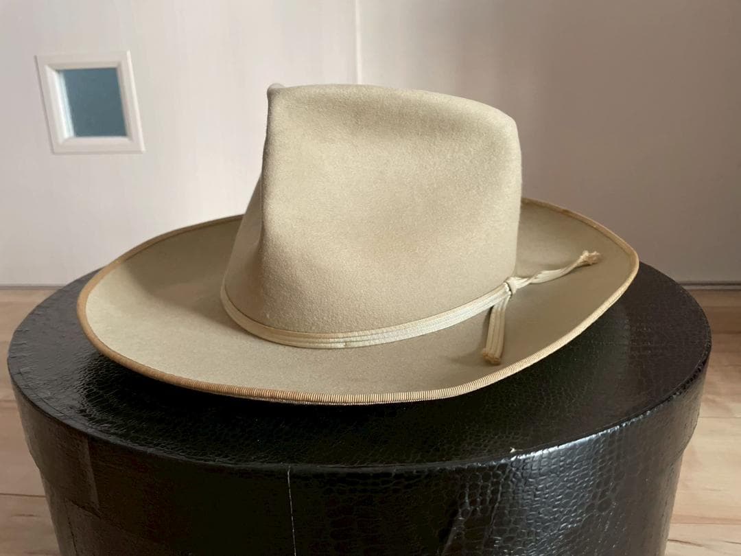 ステットソン　ハット　ビンテージ　50s　ベージュ　ジョニーデップ　ウエスタン