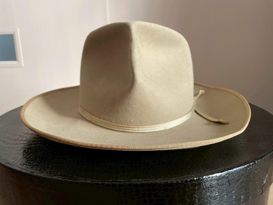 ステットソン　ハット　ビンテージ　50s　ベージュ　ジョニーデップ　ウエスタン