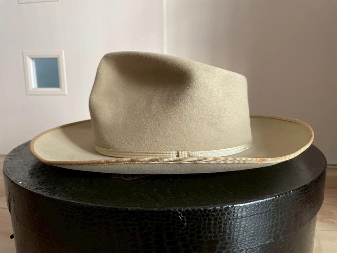 ステットソン　ハット　ビンテージ　50s　ベージュ　ジョニーデップ　ウエスタン