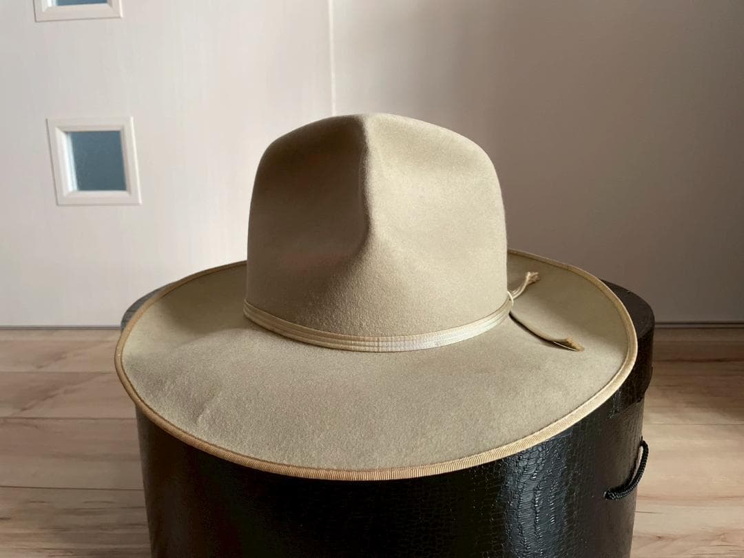 ステットソン　ハット　ビンテージ　50s　ベージュ　ジョニーデップ　ウエスタン