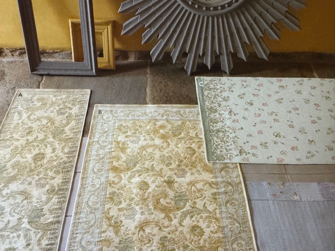 美品✨ローラアシュレイ 花柄 コットンラグ ダッグエッグ esme エズミー