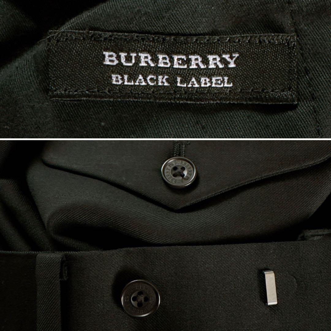 【バーバリーブラックレーベル】スーツ 3ピース 黒 38 Super 120's