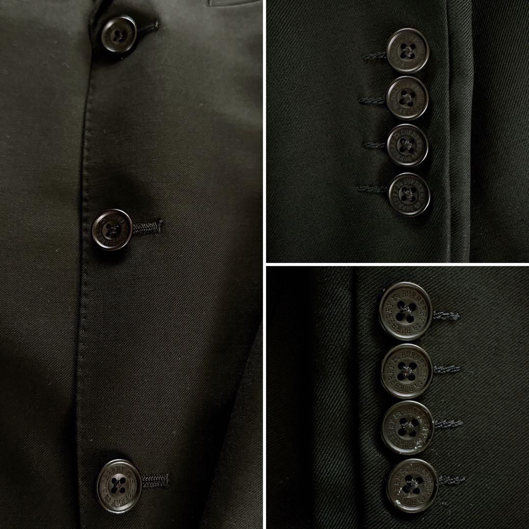 【バーバリーブラックレーベル】スーツ 3ピース 黒 38 Super 120's
