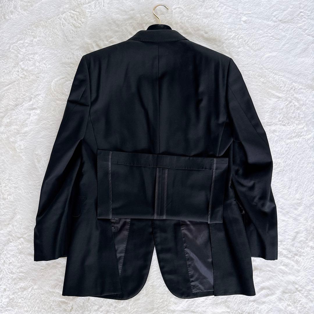 【バーバリーブラックレーベル】スーツ 3ピース 黒 38 Super 120's