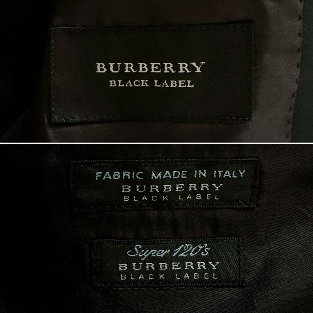 【バーバリーブラックレーベル】スーツ 3ピース 黒 38 Super 120's