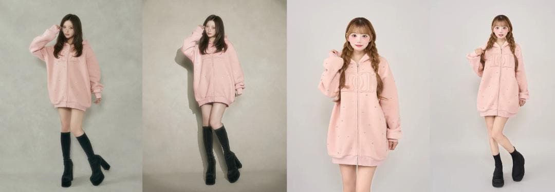 ダーリッチ darich DDロゴビジュージップパーカー グレー GRY