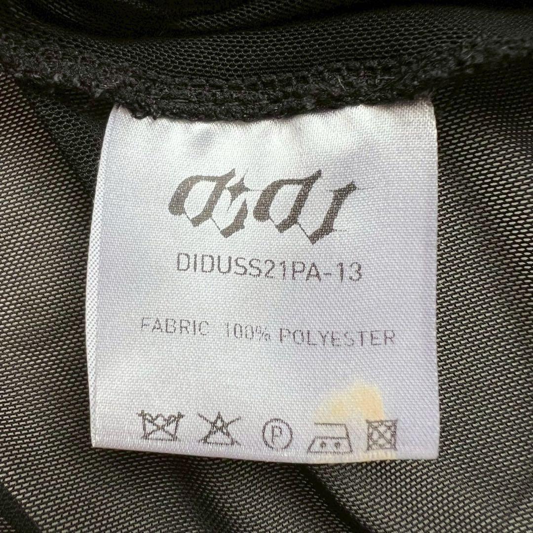 DIDU 2021 メッシュフレアパンツ レギンス アシメギャザーデザイン