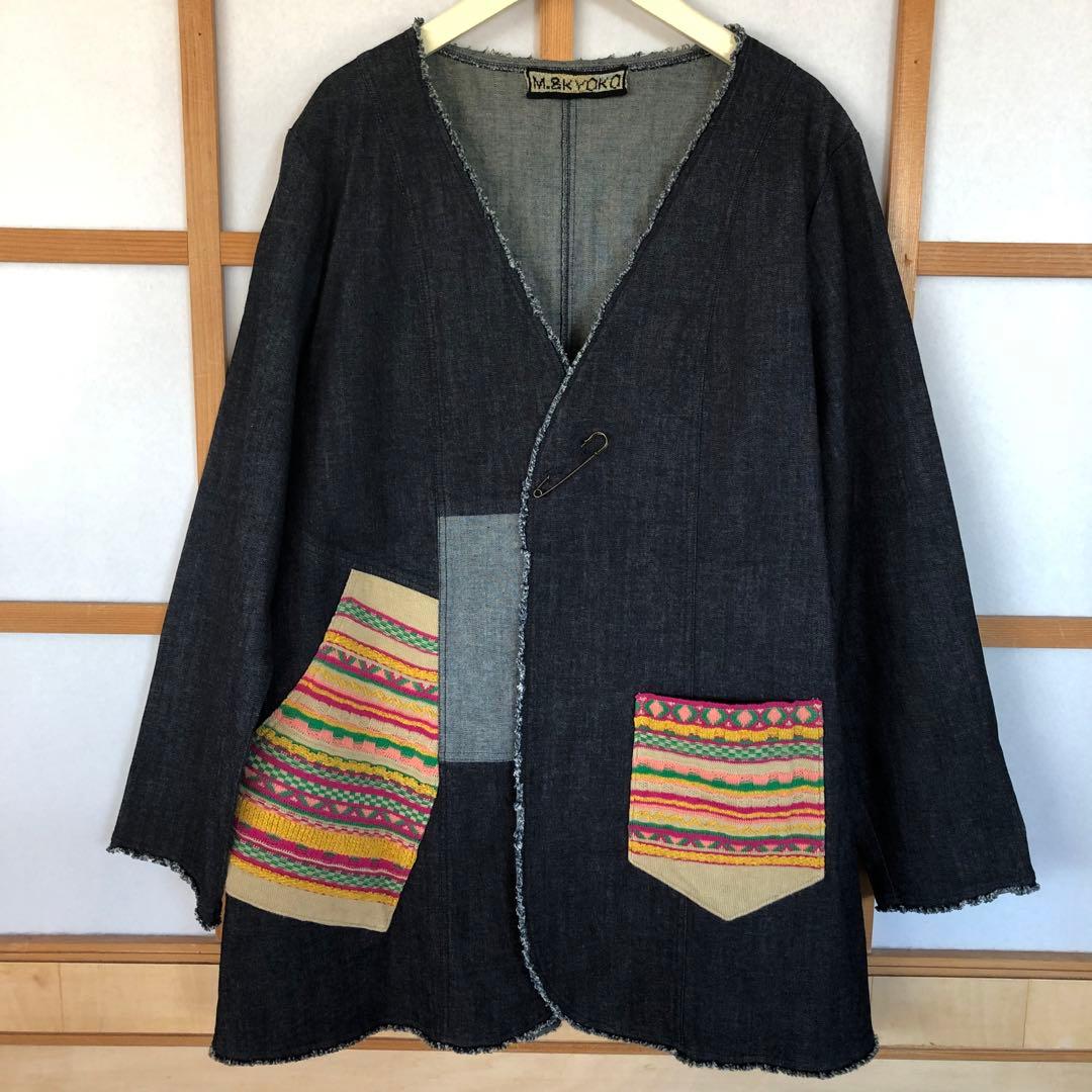 新品　エムアンドキョウコ　レディース　洗える　デニム　ジャケット　ライトアウター