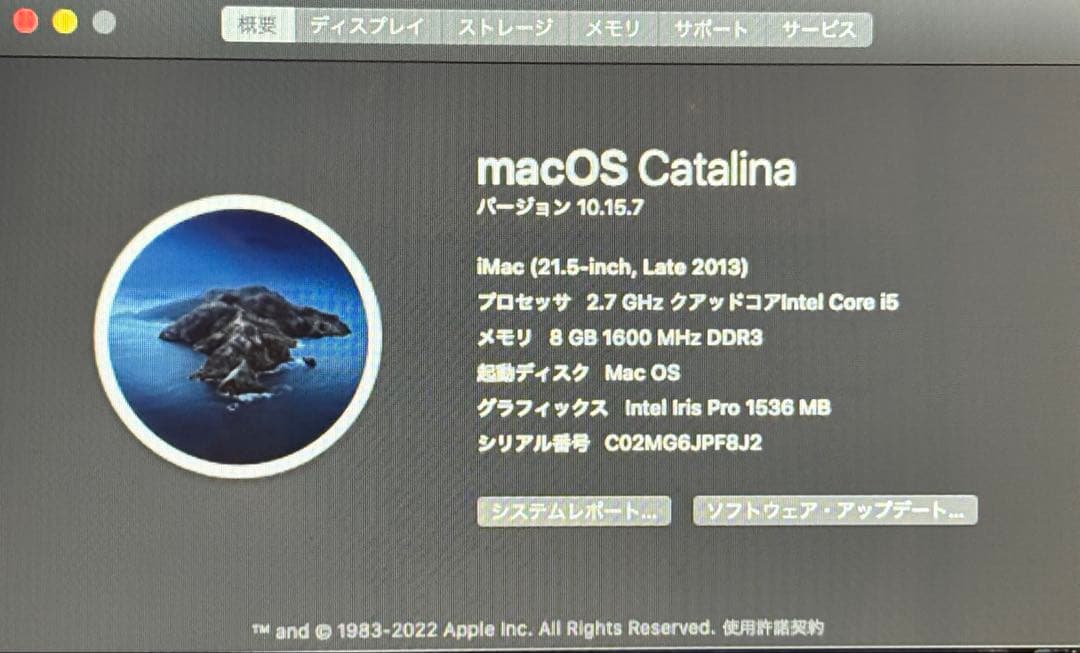 Macデスクトップ Apple iMac 21.5inch(Late 2013)
