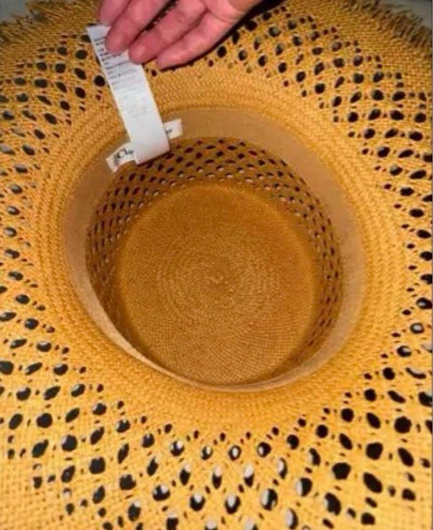 DIOR 麦わら帽子 ベージュ 9/7まで、お値下げします☆