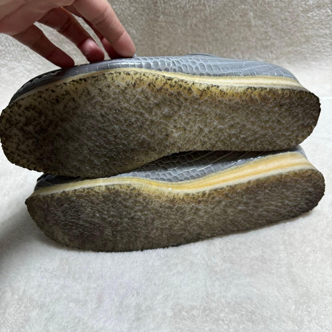 【clarks】美品✨wallabee 26.5cm Grey Croco