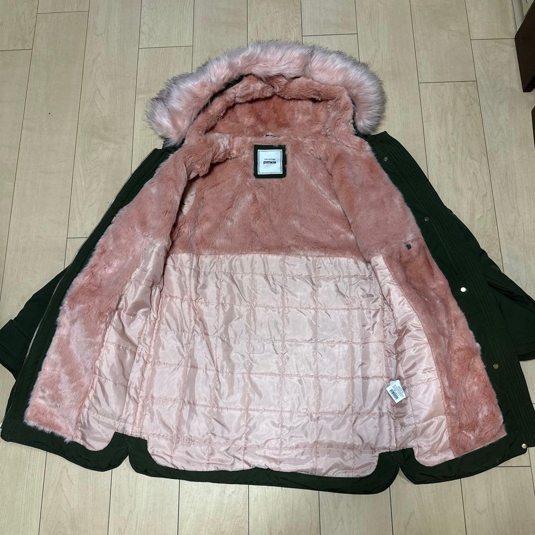 ❁M❁ さま専用pimkie ピンキー ピンクファー付 ミリタリー モッズコート