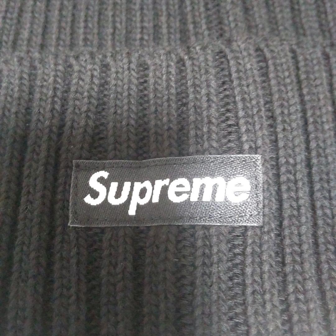 【ひさし】【Supreme】 黒 ニット帽