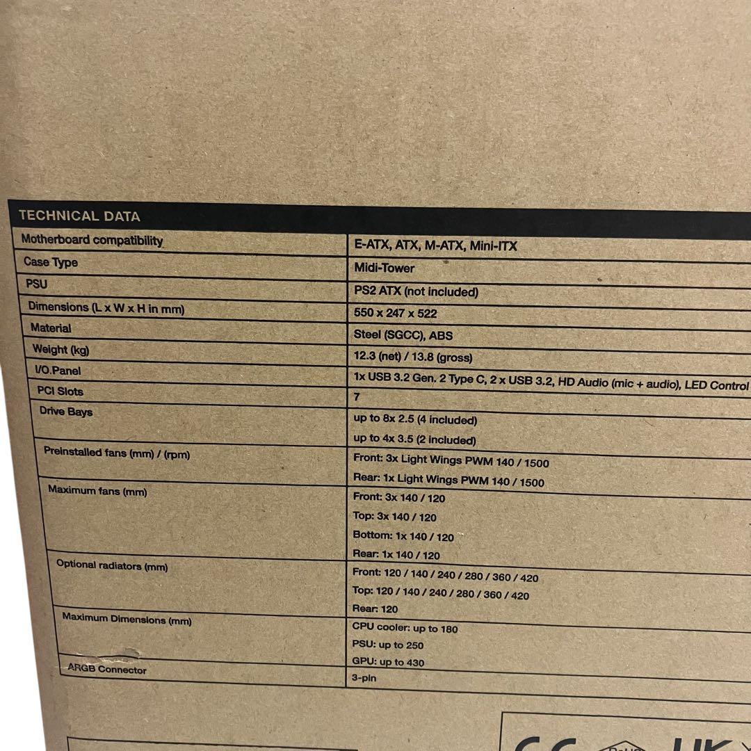 未使用　be quiet! PCケース　SHADOW BASE 800 FX 白