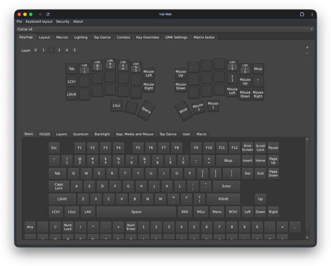 キーボード corne v4