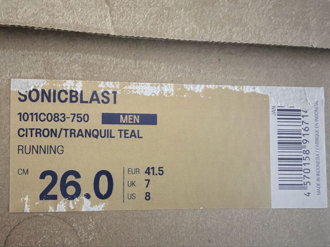 asics SONIC BLAST 26cm 使用距離約50km