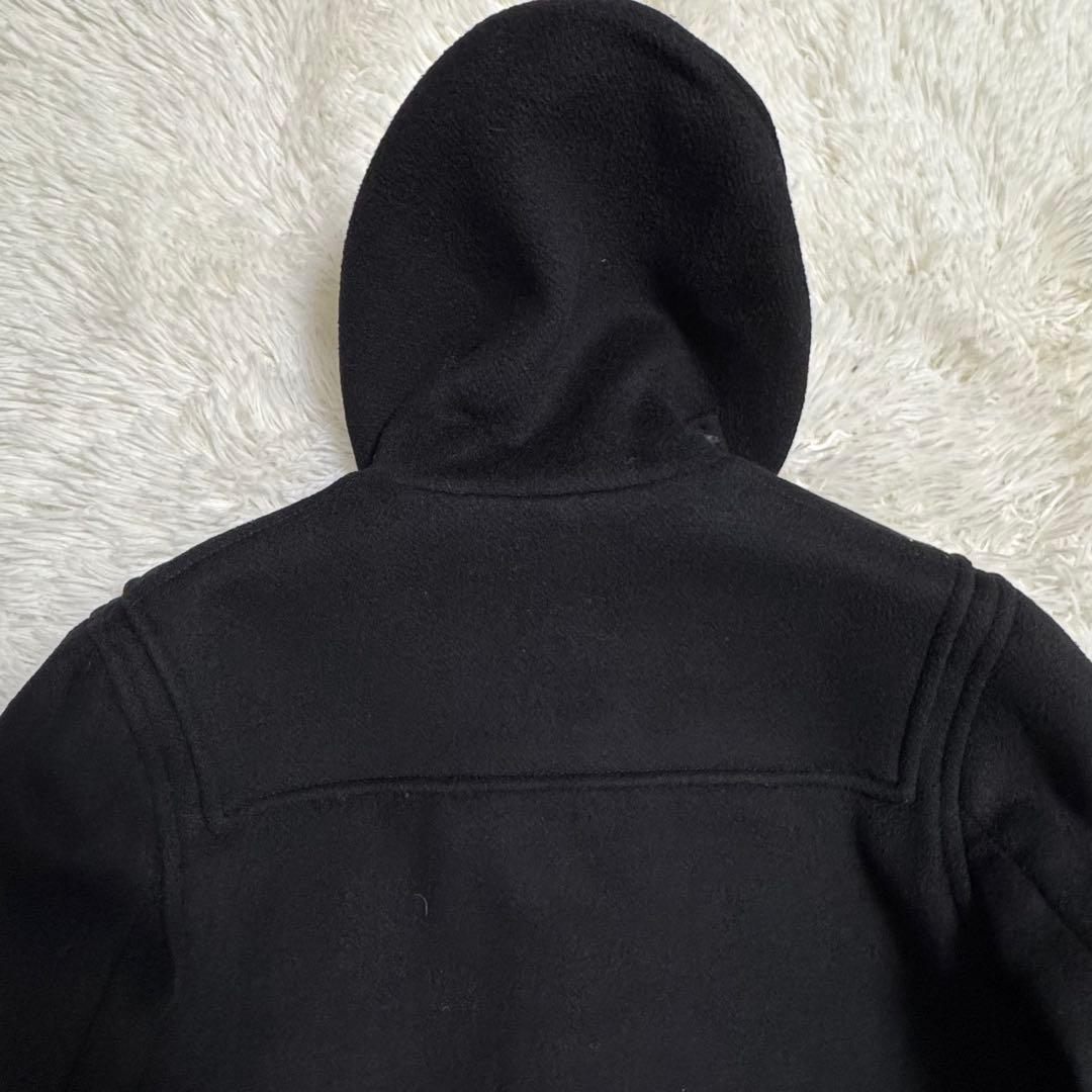 Gloverall ダッフルコート チェック フード 水牛トグル ブラック M