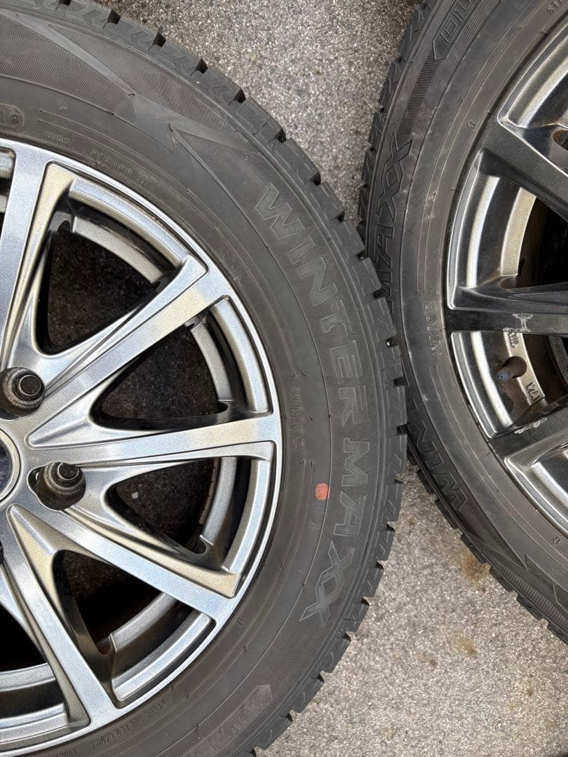 195/65R15 スタンドタイヤアルミセット　ダンロップ　2021年製　8部山