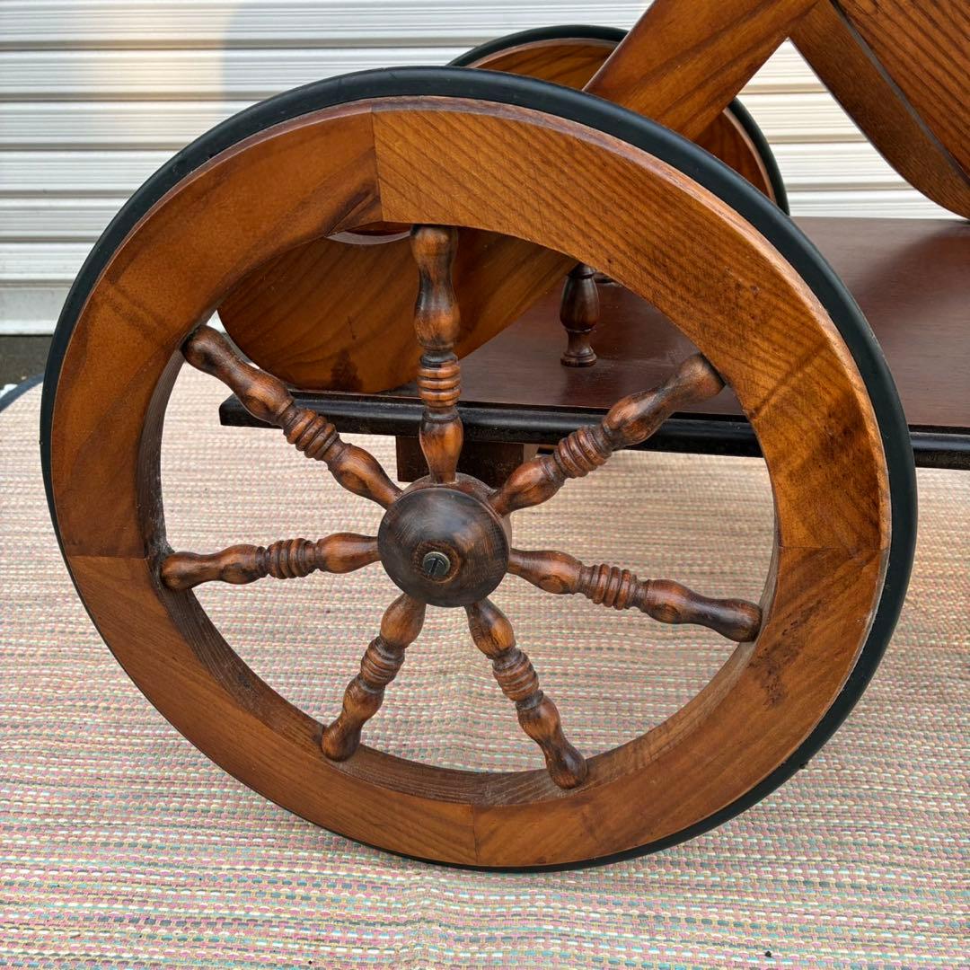 【送料込】アンティーク家具　キッチンワゴン　トロリーワゴン　ヴィンテージ