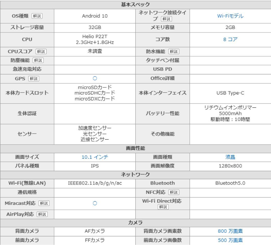 みっちゃんLenovo10型 TB-X306F TabM10HDタブレット