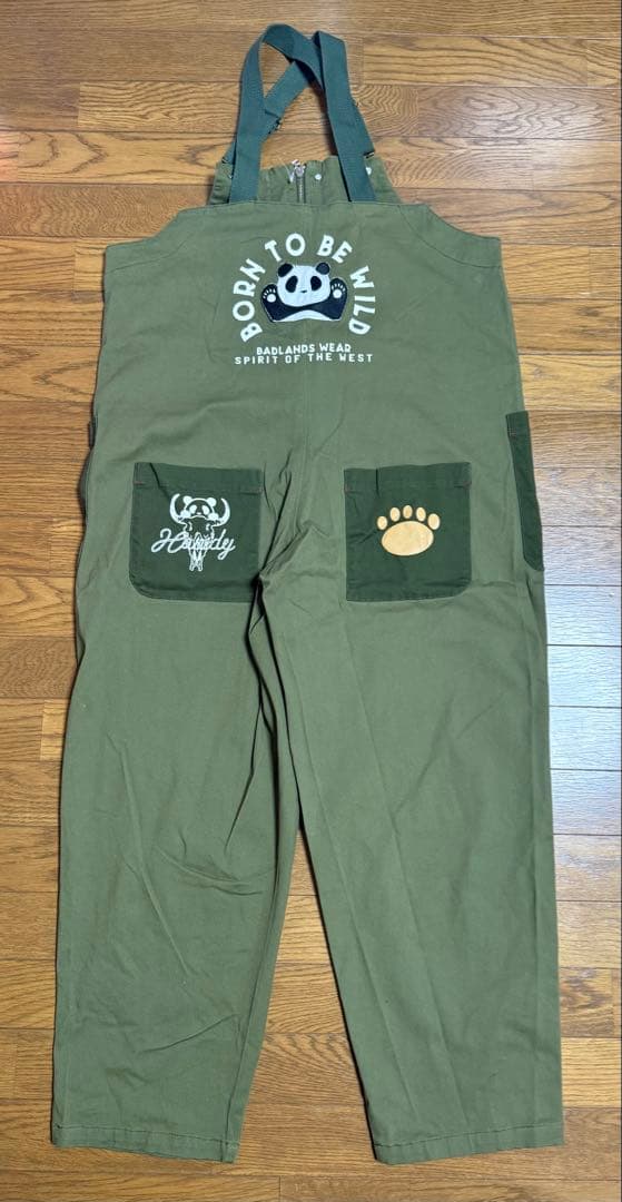 新品【パンディエスタ】ミリタリー ツイル サロペット デッキパンツ☆XL程度