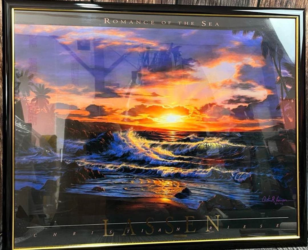 クリスチャンラッセン ロマンスオブザシー 額付き ポスター 複製 アート　絵画