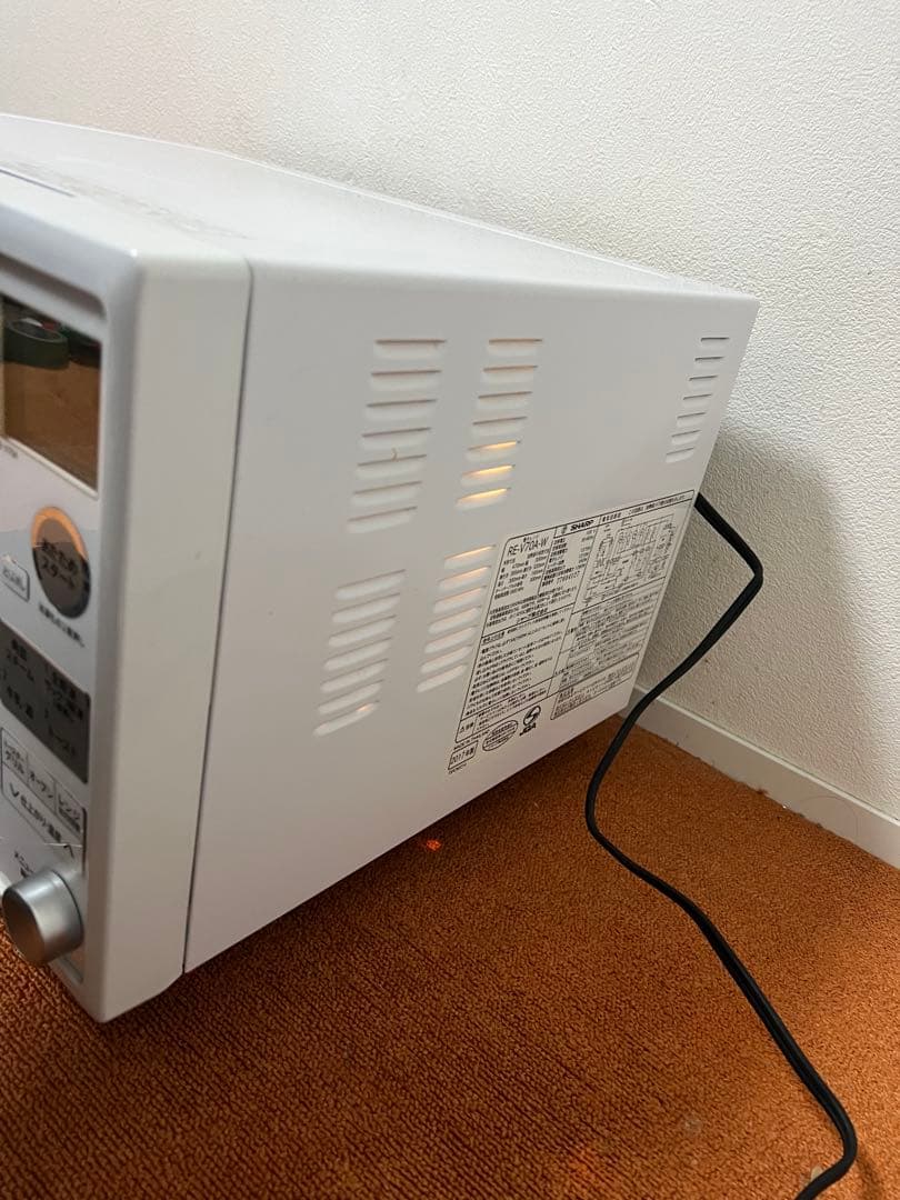 SHARP 950W 角皿付き オーブンレンジ【RE-V70A-W】電子レンジ