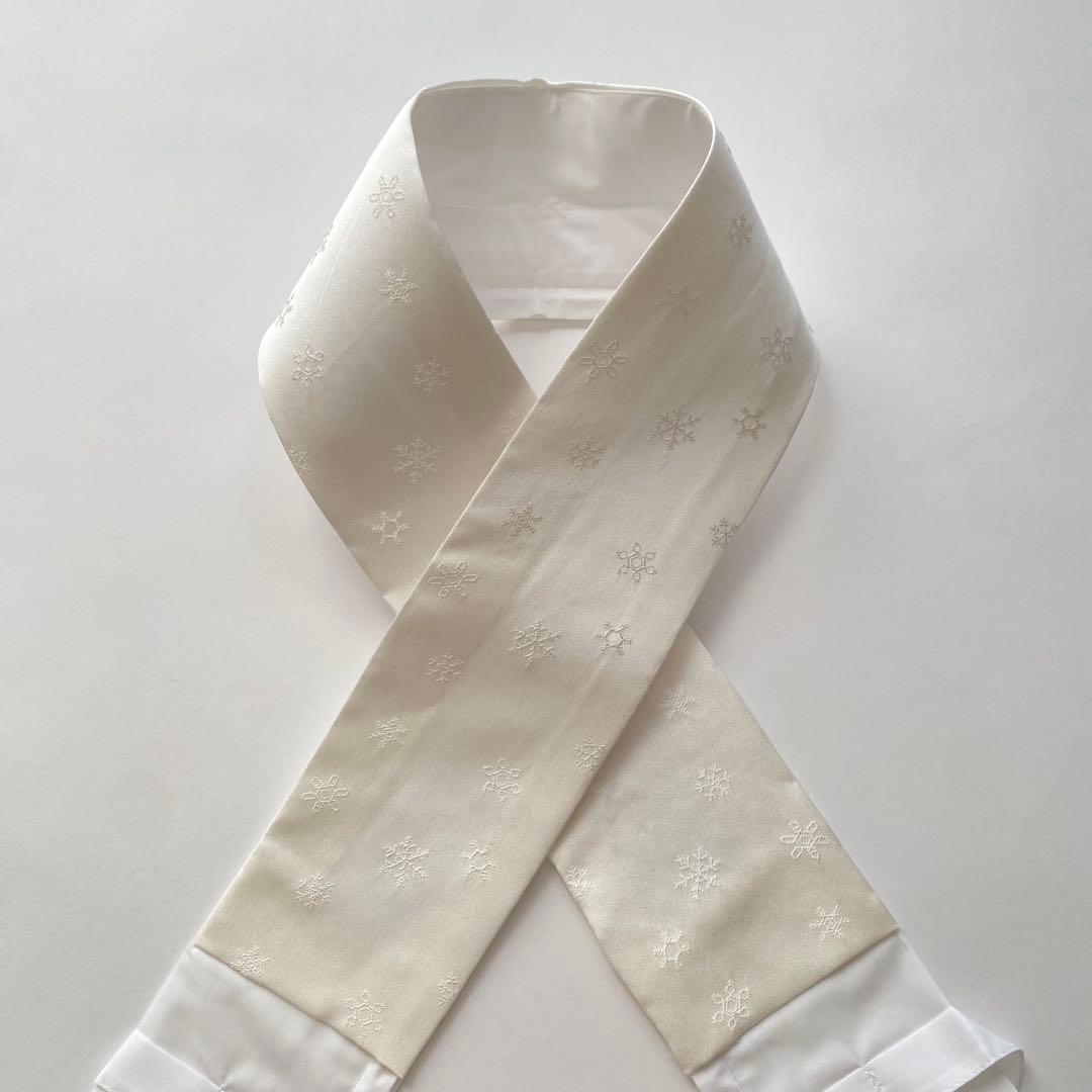 衿秀　きらっく　替え衿　絹　雪の結晶　日本製　広衿　ウォッシャブル加工　き楽っく