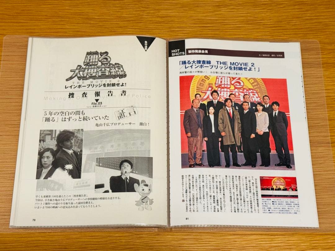 イ*リ様 キネマ旬報 集中連載 踊る大捜査線2 捜査報告書 織田裕二 切抜19枚