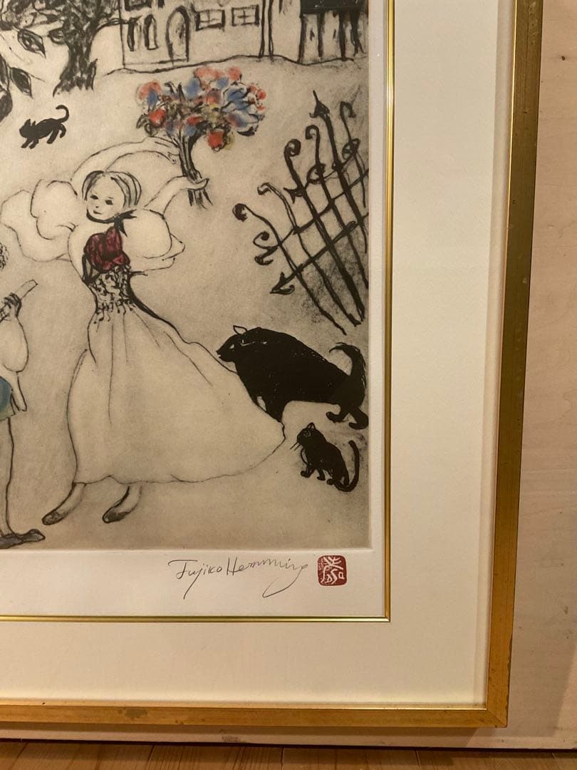 ひつじさま専用　フジ子・ヘミング「パラダイス(楽園にて)」銅版画　直筆サイン有り