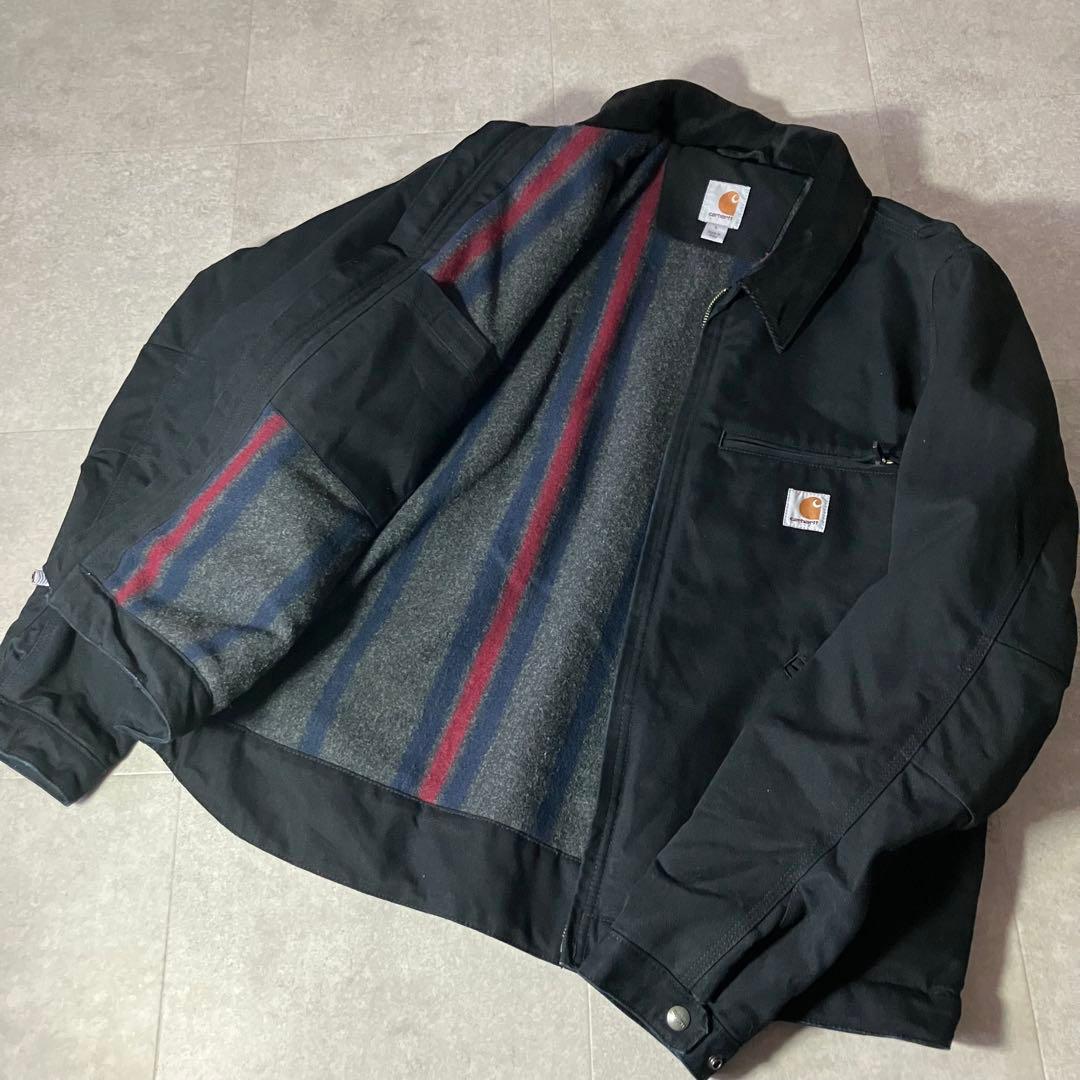 Carhartt 103828 デトロイトジャケット/L/メキシコ製/ブラック