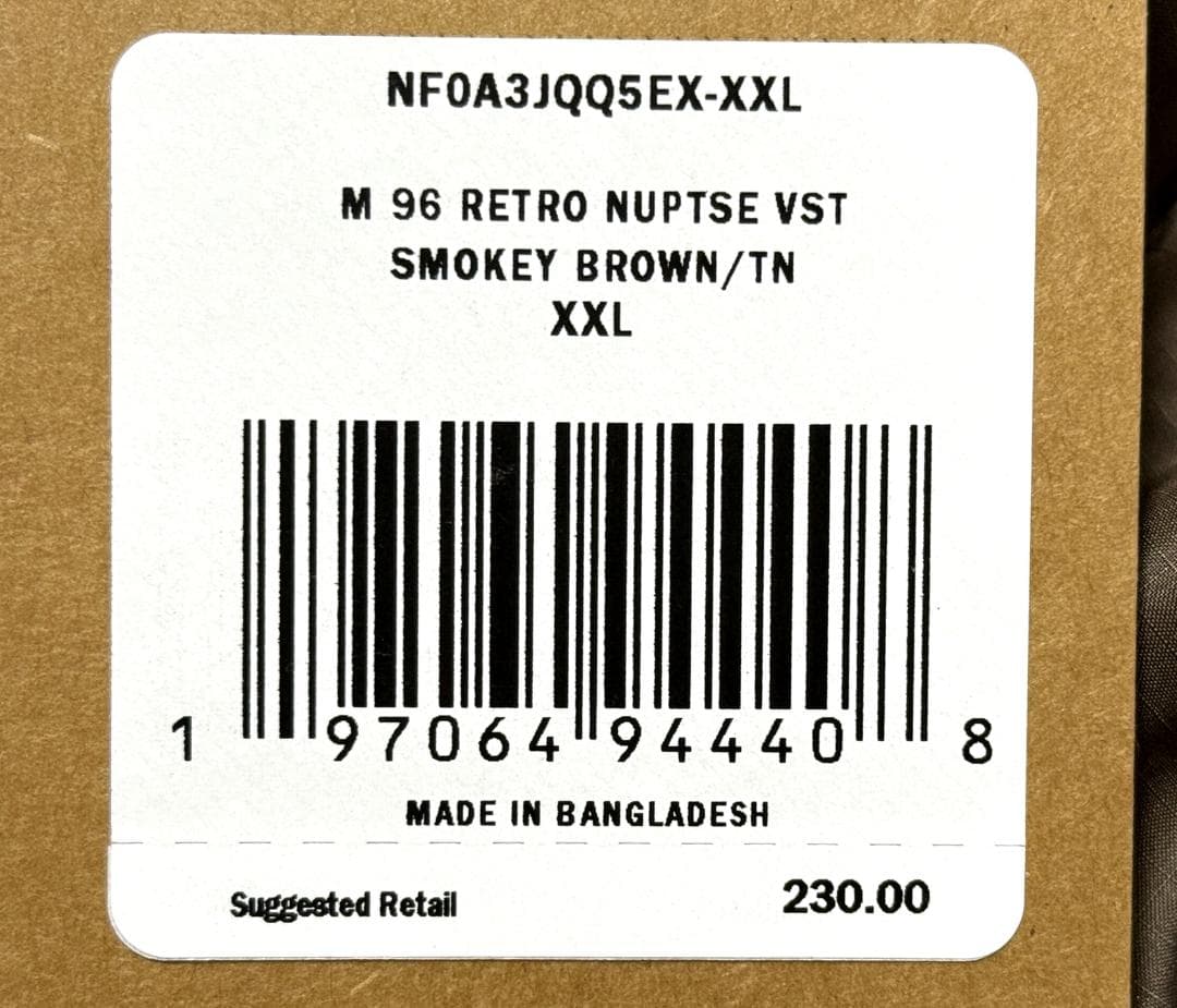 新品 ノースフェイス 1996 レトロヌプシベスト700フィルパワーUS:XXL