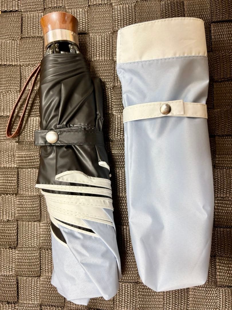 サマーシールド　折りたたみ日傘　晴雨兼用　軽量　Aurora 水色　東レ