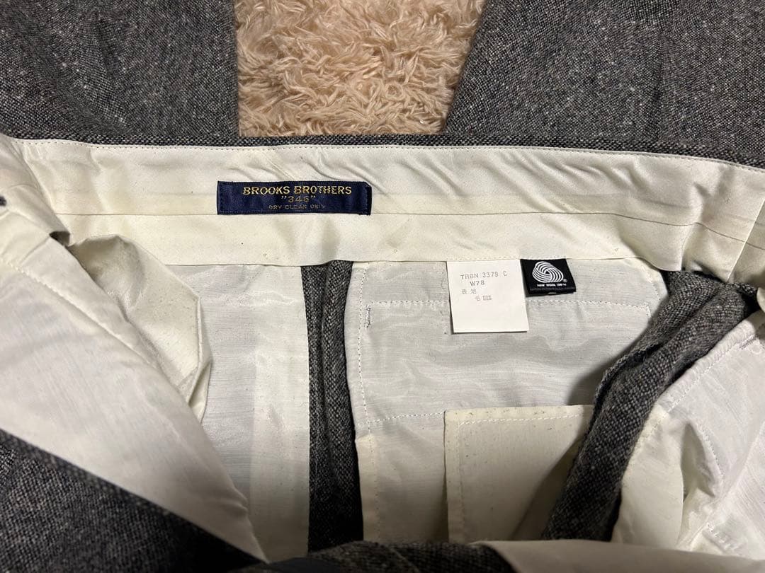 ブルックスブラザーズ　ツイードスラックス　ネップ　ライトグレー